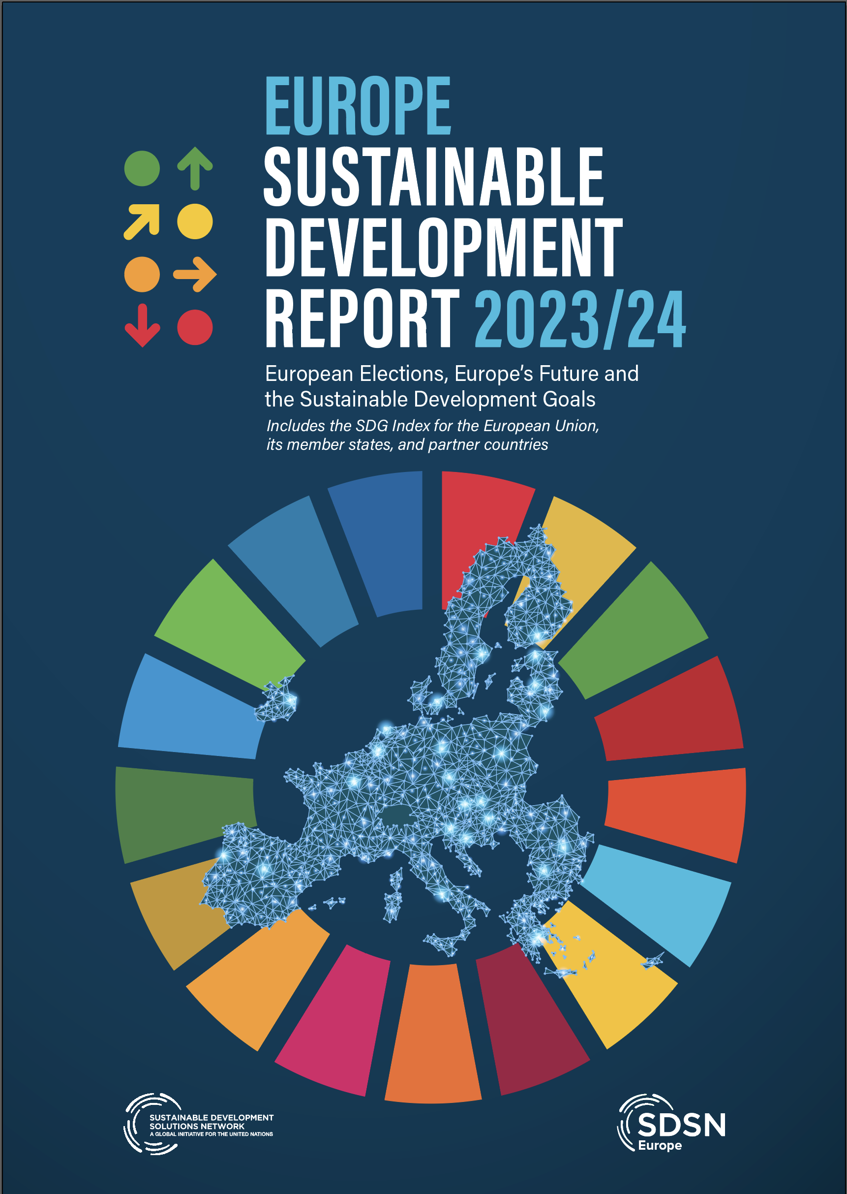 Cover of the Europe Sustainable Development Report 2022